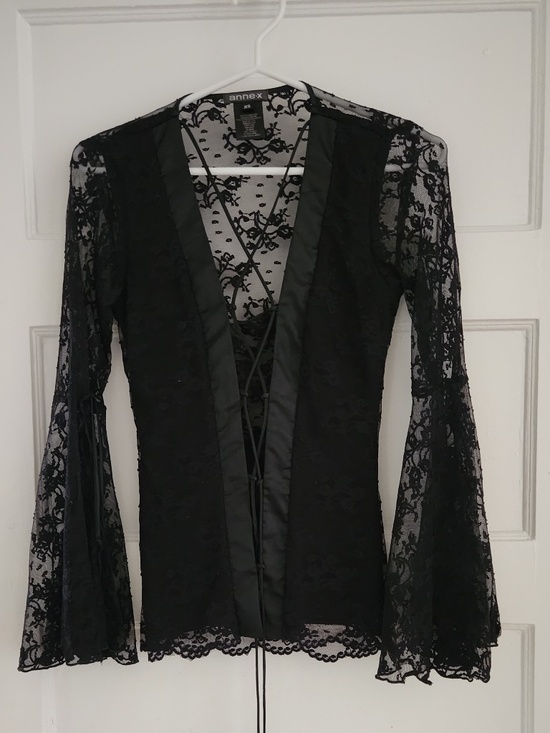 Annex Tops - Black Lace Top